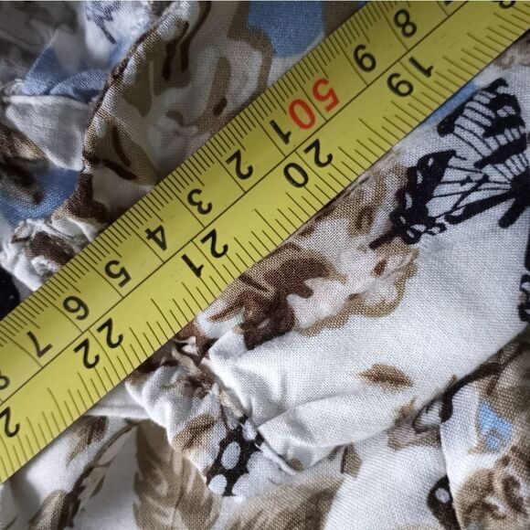 Iky me XL LngslvsButtrflyFloralPrintPocketsCord WaistV-neck100%RayonWomen'sTop. - Picture 7 of 9